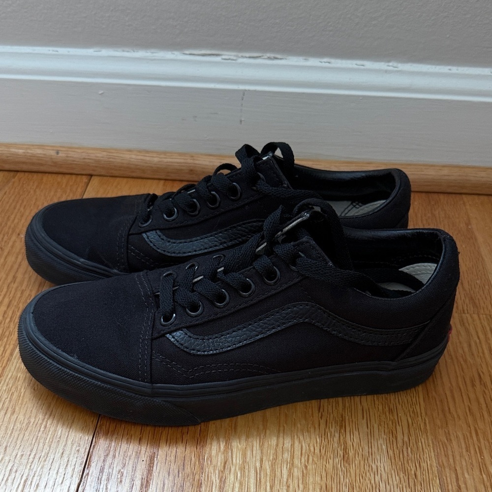 Vans Old Skool Sneaker All Black Triple Black Low-Top 507698 Women 5 Men 3.5